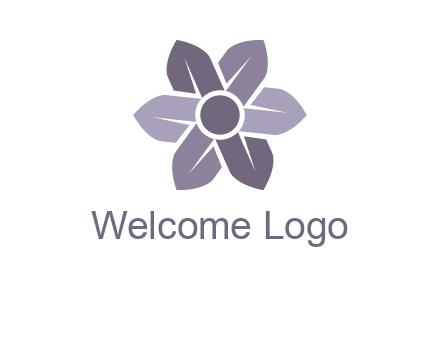 flower made of abstract leaves logo
