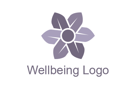 flower made of abstract leaves logo