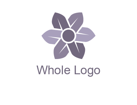 flower made of abstract leaves logo