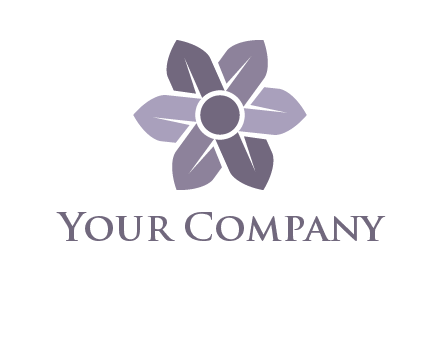 flower made of abstract leaves logo