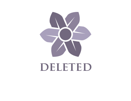 flower made of abstract leaves logo