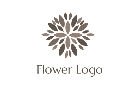 abstract leaves are creating flower logo