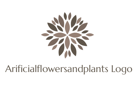 abstract leaves are creating flower logo