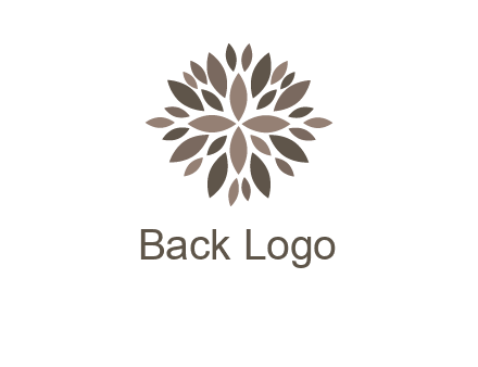abstract leaves are creating flower logo