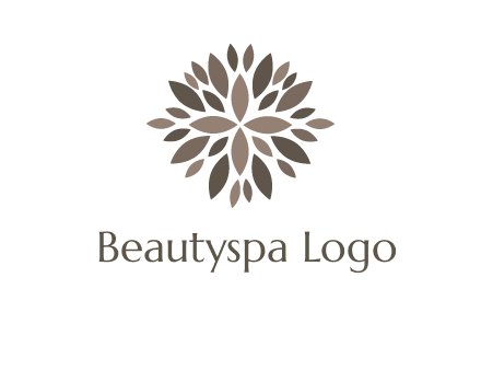 abstract leaves are creating flower logo