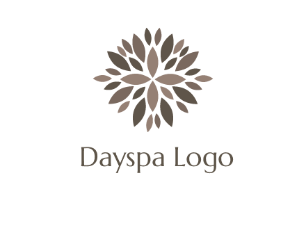 abstract leaves are creating flower logo