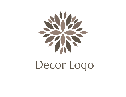 abstract leaves are creating flower logo