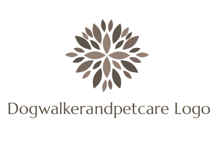 abstract leaves are creating flower logo