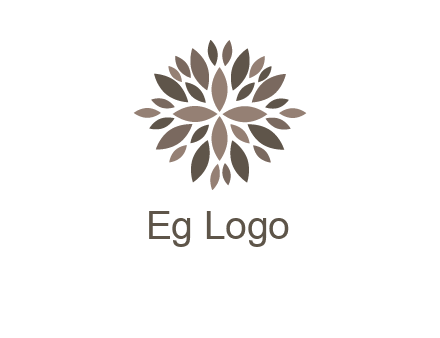 abstract leaves are creating flower logo