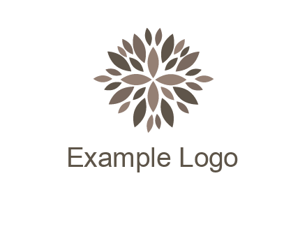 abstract leaves are creating flower logo