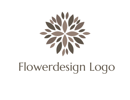 abstract leaves are creating flower logo