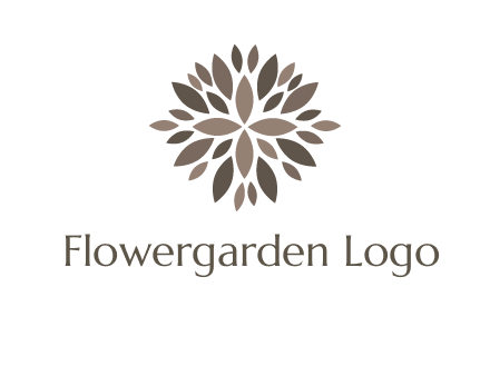 abstract leaves are creating flower logo