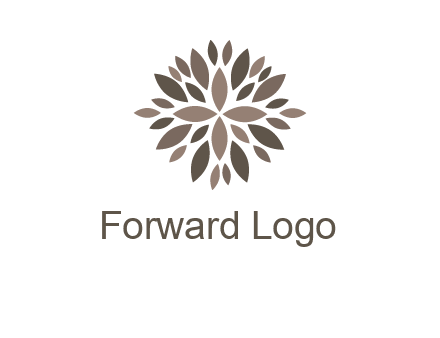 abstract leaves are creating flower logo