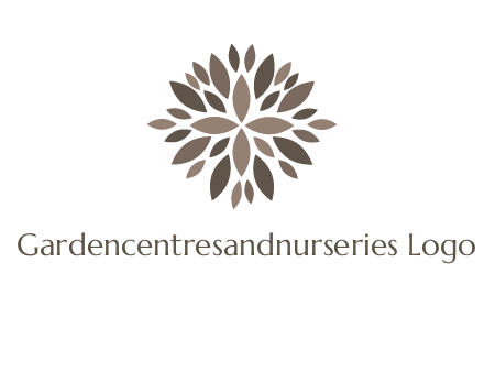 abstract leaves are creating flower logo