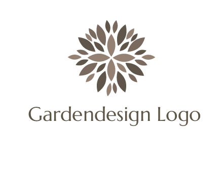 abstract leaves are creating flower logo