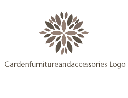 abstract leaves are creating flower logo