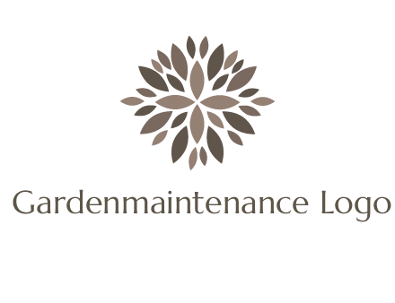 abstract leaves are creating flower logo