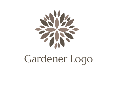 abstract leaves are creating flower logo