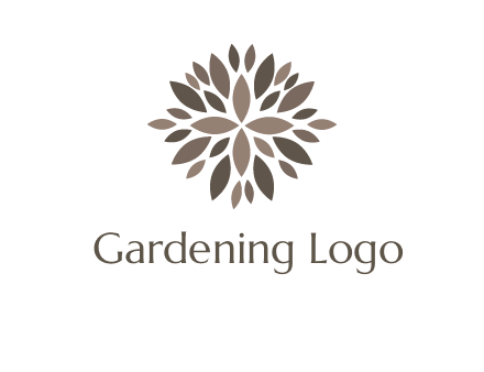abstract leaves are creating flower logo