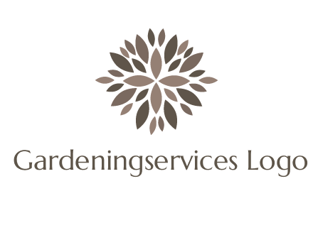 abstract leaves are creating flower logo
