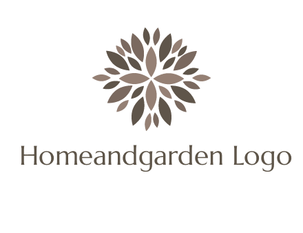 abstract leaves are creating flower logo