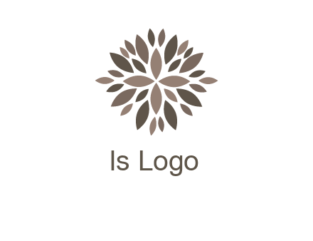 abstract leaves are creating flower logo