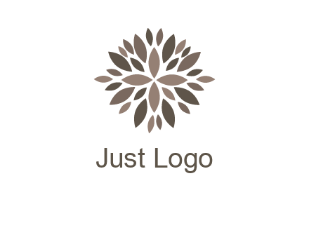 abstract leaves are creating flower logo