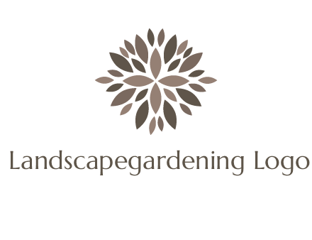 abstract leaves are creating flower logo