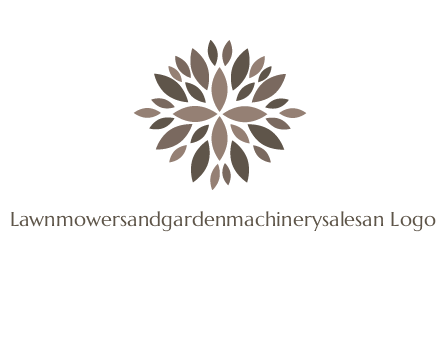 abstract leaves are creating flower logo
