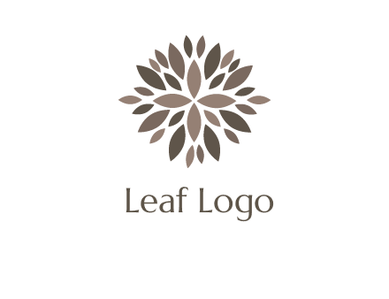 abstract leaves are creating flower logo