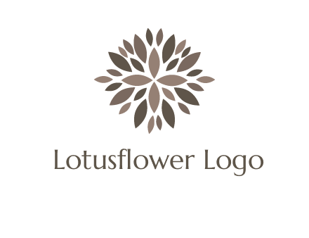 abstract leaves are creating flower logo