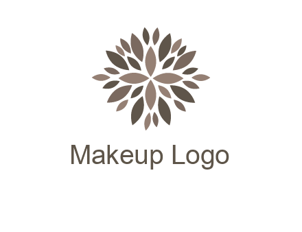 abstract leaves are creating flower logo