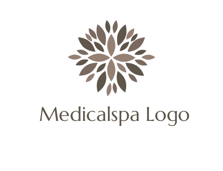 abstract leaves are creating flower logo