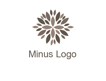 abstract leaves are creating flower logo