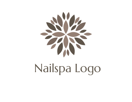 abstract leaves are creating flower logo
