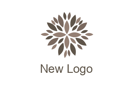 abstract leaves are creating flower logo