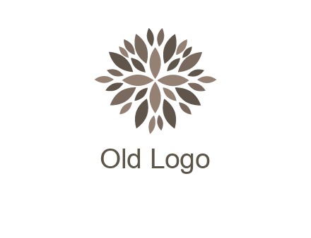 abstract leaves are creating flower logo