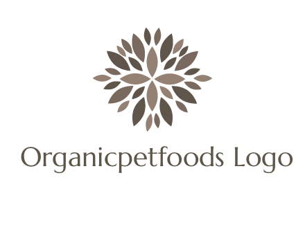 abstract leaves are creating flower logo