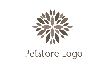 abstract leaves are creating flower logo