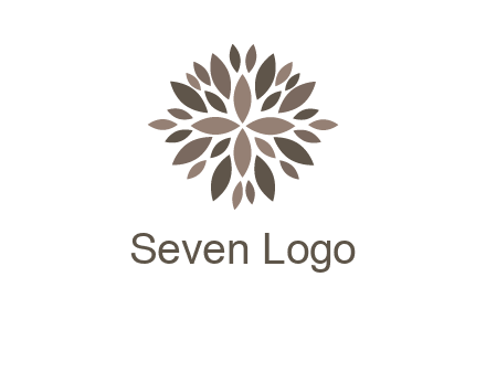 abstract leaves are creating flower logo