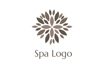 abstract leaves are creating flower logo