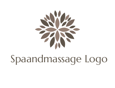 abstract leaves are creating flower logo