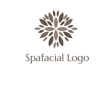 abstract leaves are creating flower logo