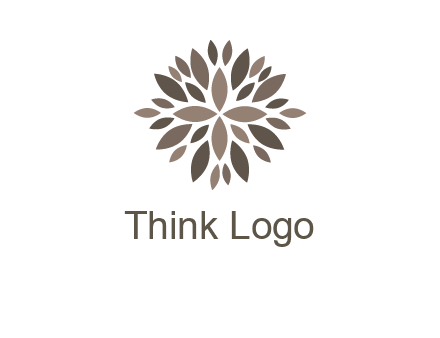 abstract leaves are creating flower logo