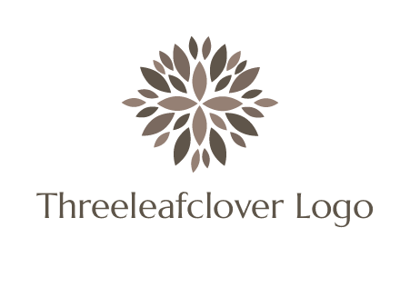 abstract leaves are creating flower logo