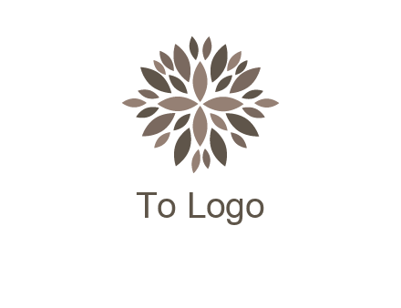 abstract leaves are creating flower logo