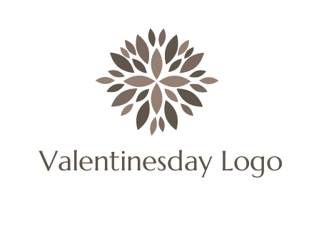 abstract leaves are creating flower logo