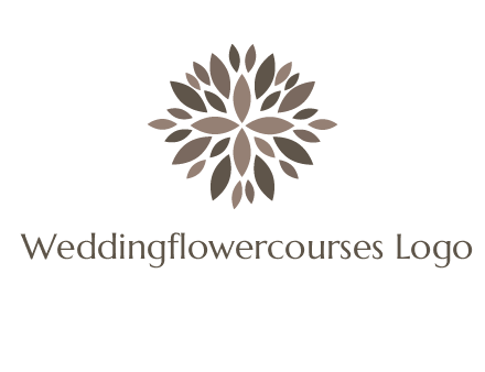 abstract leaves are creating flower logo