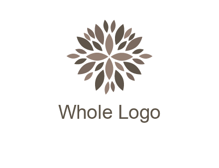 abstract leaves are creating flower logo