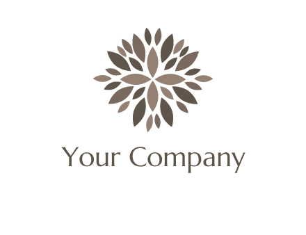 abstract leaves are creating flower logo